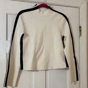 Veronica Beard Cream and Black Sweatshirt